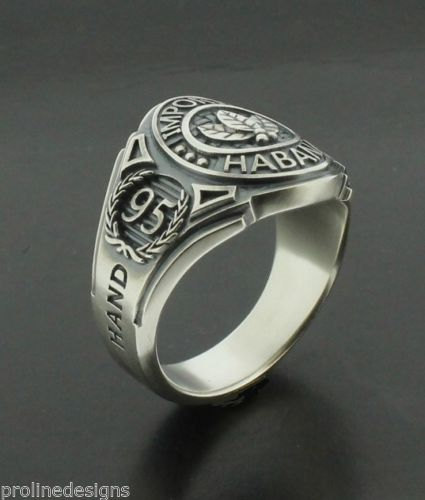 Tobacco Leaves Imported Habana Mens Ring in Sterling Silver ~ Cigar ...