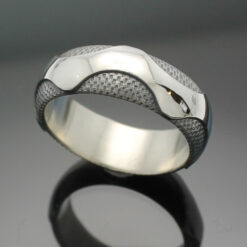 Wedding Band ~ "The Wave" in Palladium Silver with Antique Finish