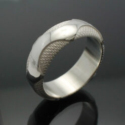 Wedding Band ~ "The Wave" in Palladium Silver with Polished Finish