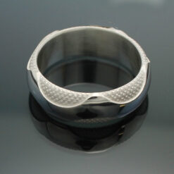 Wedding Band ~ "The Wave" in Palladium Silver with Polished Finish
