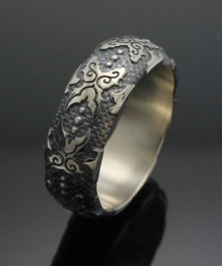 Wedding Band ~ "The Western" in Palladium Silver with Antique Finish