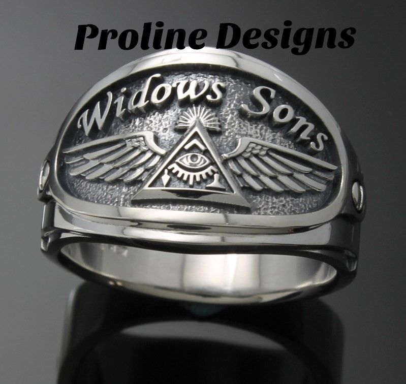 ProLine Designs Masonic Rings Silver Widows Sons Ring