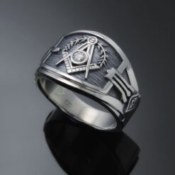 Masonic Ring in Sterling Silver with a 3 mm Stone~ Style 027a stone