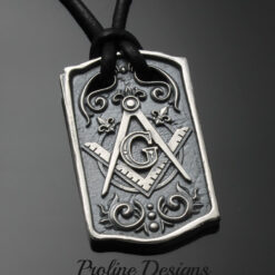 Masonic Blue Lodge Square and Compass Dog Tag ~ 046a