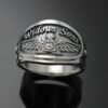 Masonic Ring for Men in Sterling Silver ~ Cigar Band Style 061