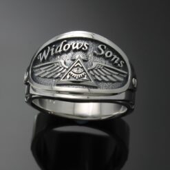 Widows Sons Ring in Sterling Silver ~ Cigar Band Style 061