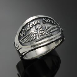 Widows Sons Ring in Sterling Silver ~ Cigar Band Style 061