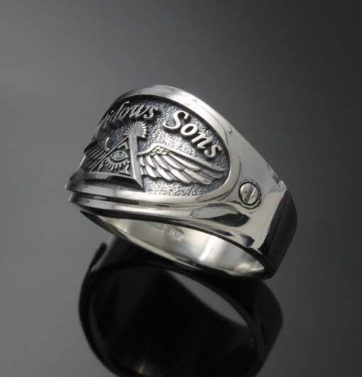 Widows Sons Ring in Sterling Silver ~ Cigar Band Style 061