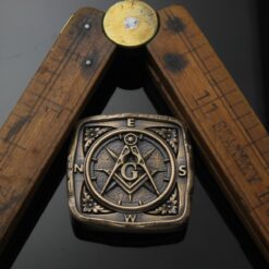 Masonic Travel Stone in Solid Bronze