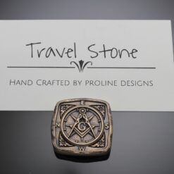 Masonic Travel Stone in Solid Bronze