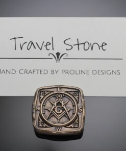 Masonic Travel Stone in Solid Bronze