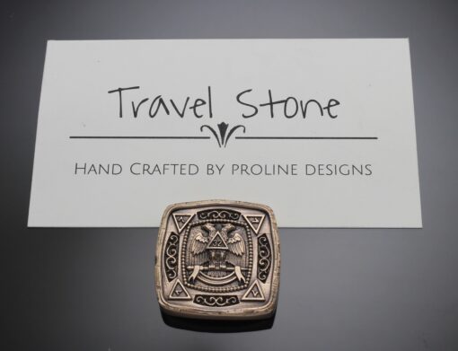 Masonic Travel Stone in Solid Bronze