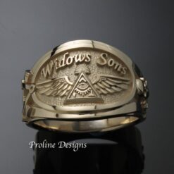 Widows Sons Ring in Gold ~ Cigar Band Style 061g