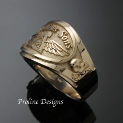 Widows Sons Ring in Gold ~ Cigar Band Style 061g