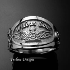 Widows Sons Ring in Sterling Silver, top view