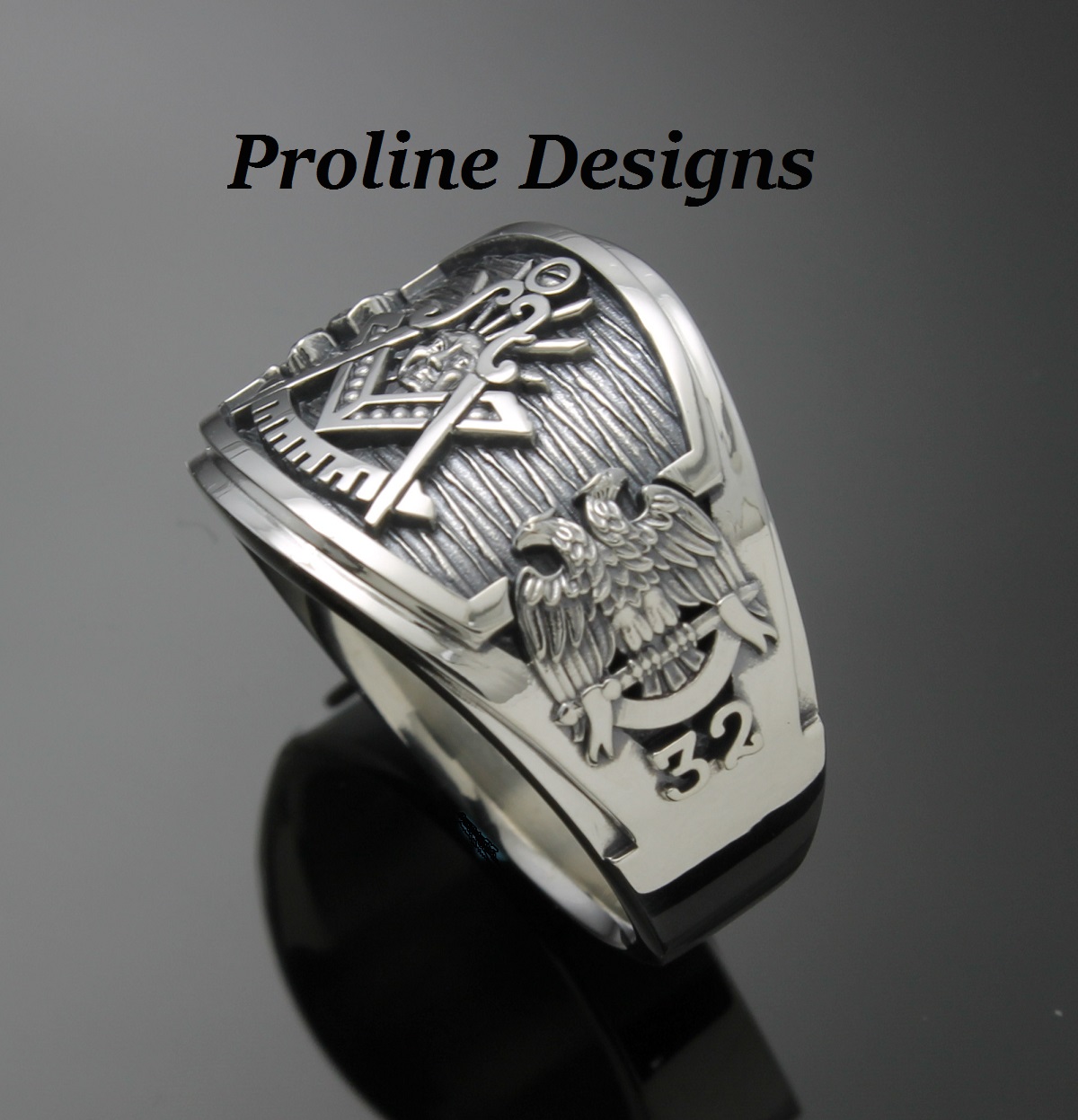 Masonic Past Master Scottish Rite Ring in Sterling Silver ~ Cigar Band ...
