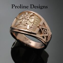 Scottish Rite Shriner Ring Cigar Band Style in Gold ~ Handmade ~ style 052g