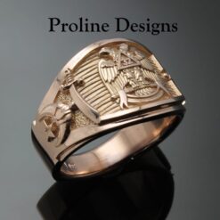 Scottish Rite Shriner Ring Cigar Band Style in Gold ~ Handmade ~ style 052g