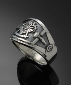 Cigar Band Past Master Ring in Sterling Silver ~ Style 027PM