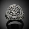 Moral Compass Custom Bezel Ring in Sterling Silver ~ Style 032PM