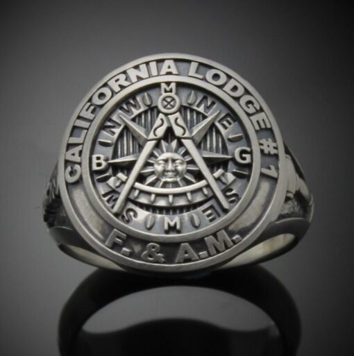 Moral Compass Custom Bezel Ring in Sterling Silver ~ Style 032PM