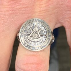 Moral Compass Custom Bezel Ring in Sterling Silver ~ Style 032PM
