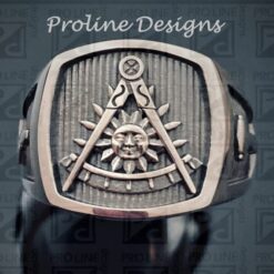 Past Master Ring in Sterling Silver with Oxidized Finish ~ Style 008cp