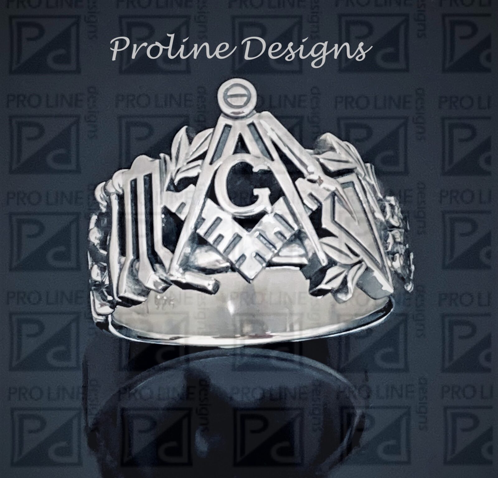 Master Mason Scottish Rite Ring ~ Unique Design in Sterling Silver ~ Style 002S