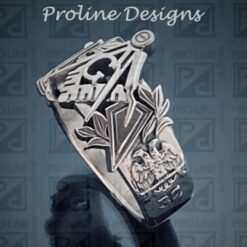 Master Mason Scottish Rite Ring ~ Unique Design in Sterling Silver ~ Style 002S