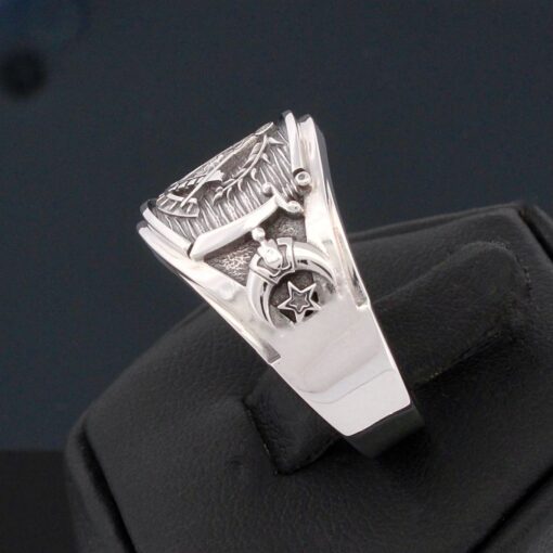 Past Master Scottish Rite and Shriner Ring in Sterling Silver ~ Style 027ss-pm