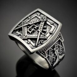 Stylish Blue Lodge Ring in Sterling Silver
