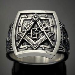 Stylish Blue Lodge Ring in Sterling Silver