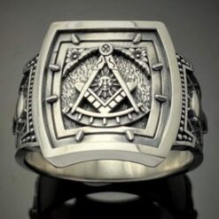 Stylish Past Master Ring in Sterling Silver