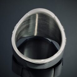 solid underside of silver ring