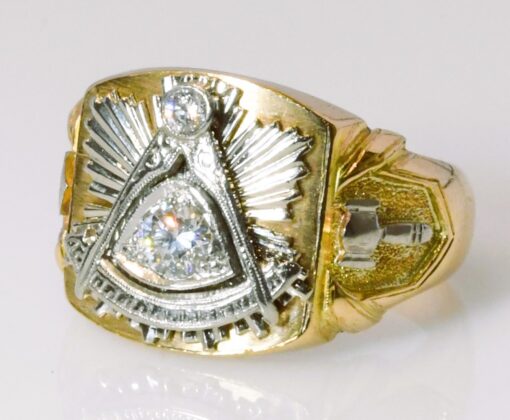 vintage past master gold ring
