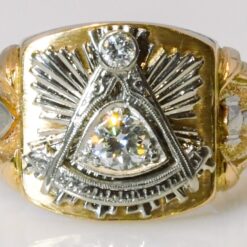 vintage past master gold and diamond ring