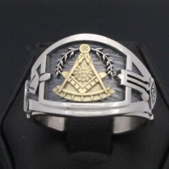 Past Master Ring in Sterling Silver and 18k gold