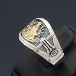 Past Master Ring in Sterling Silver and 18k gold