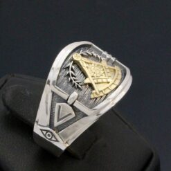 Past Master Ring in Sterling Silver and 18k gold