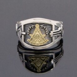 Past Master Ring in Sterling Silver and 18k gold