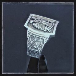Stylish Scottish Rite Ring in Sterling Silver ~ Style 100S side detail