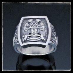 Stylish Scottish Rite Ring in Sterling Silver ~ Style 100S
