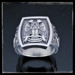 Stylish Scottish Rite Ring in Sterling Silver ~ Style 100S