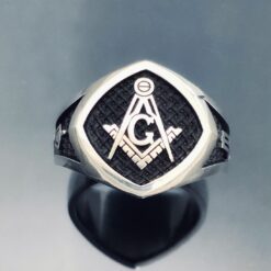 Masonic Blue Lodge Ring in Sterling Silver ~ Style A101