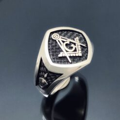 Masonic Blue Lodge Ring in Sterling Silver ~ Style A101