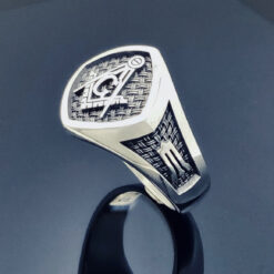 Masonic Blue Lodge Ring in Sterling Silver ~ Style A101-A