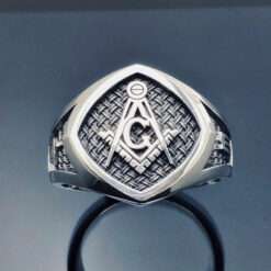 Masonic Blue Lodge Ring in Sterling Silver ~ Style A101-A
