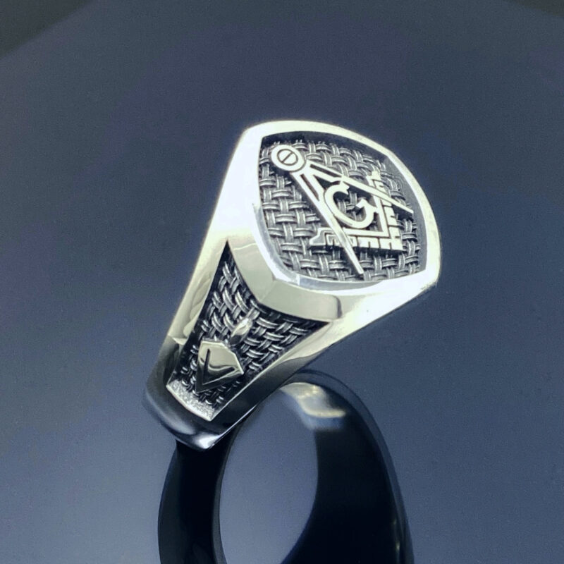 Masonic Blue Lodge Ring in Sterling Silver ~ Style A101-A