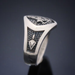 “Woven In Brotherhood” Past Master Ring in Sterling Silver