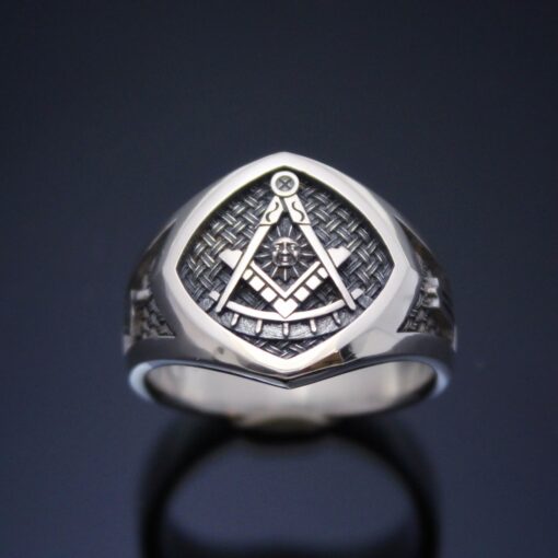 “Woven In Brotherhood” Past Master Ring in Sterling Silver